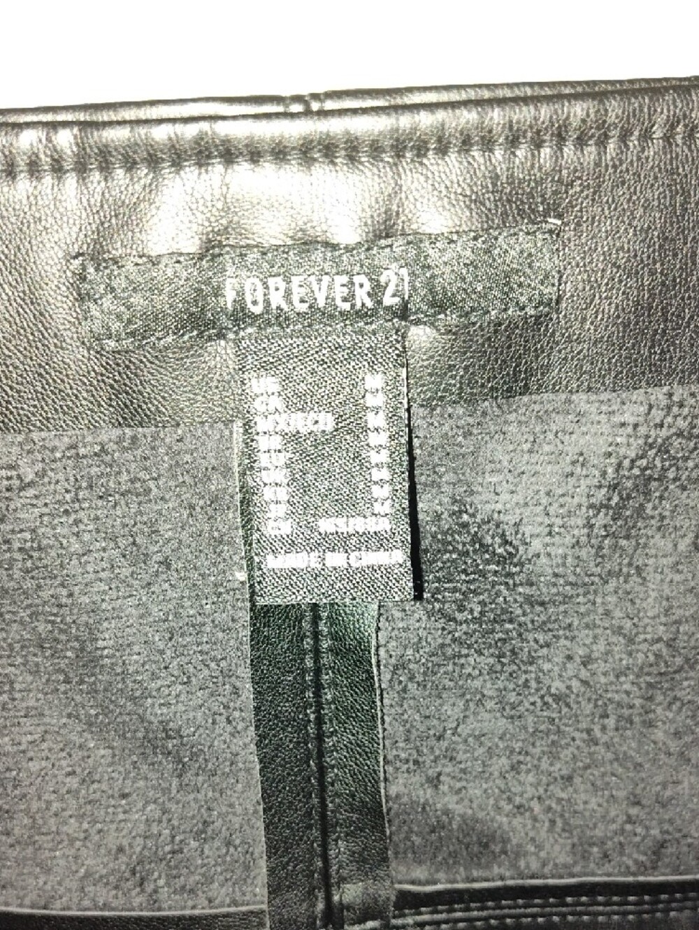 Forever 21 Black Faux Leather Button-Front Mini Dress - Picture 6 of 8